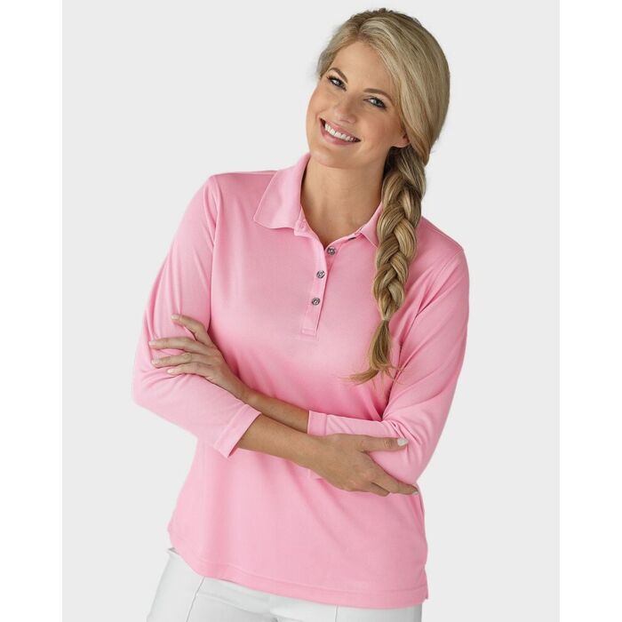 Women's Lady Palm Three-Quarter Sleeve Polo Thumbnail