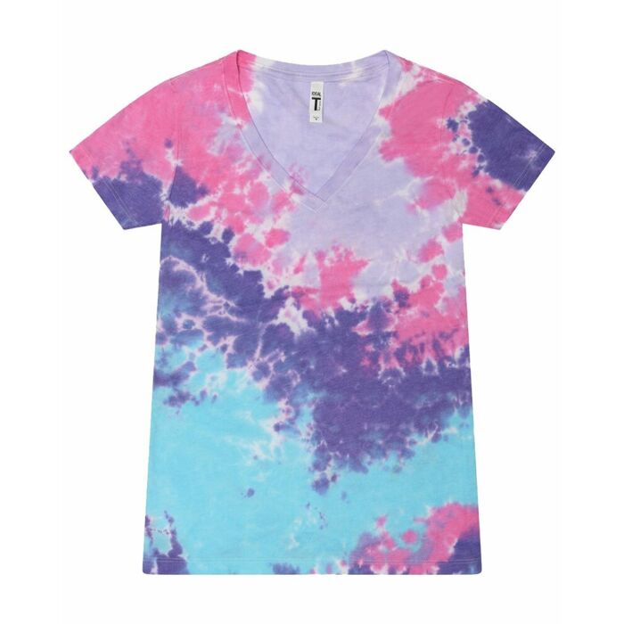 Women's Tie-Dyed V-Neck T-Shirt Thumbnail