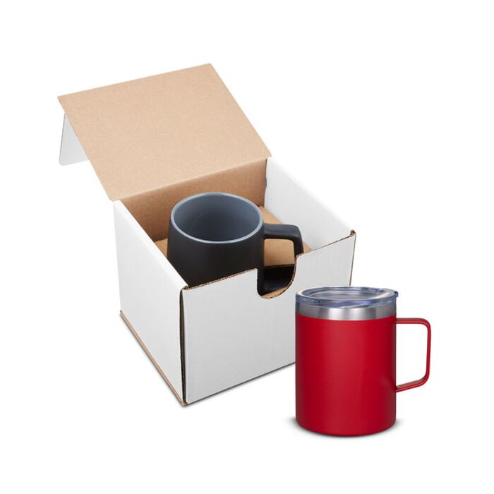 12oz Vacuum Insulated Coffee Mug With Handle In Mailer Thumbnail