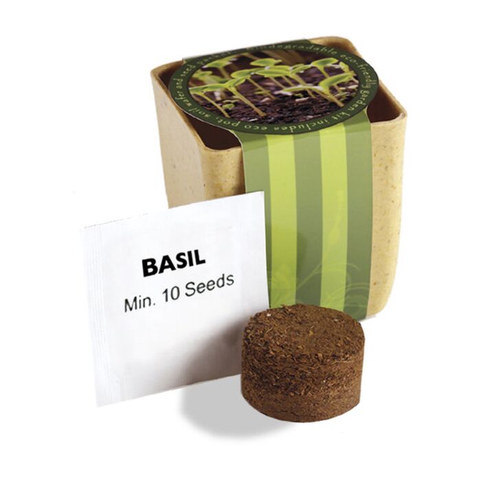 Flower Pot Set With Basil Seeds Thumbnail