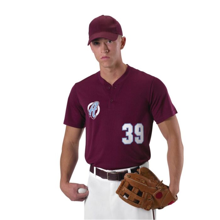 Youth Baseball Two Button Henley Jersey Thumbnail