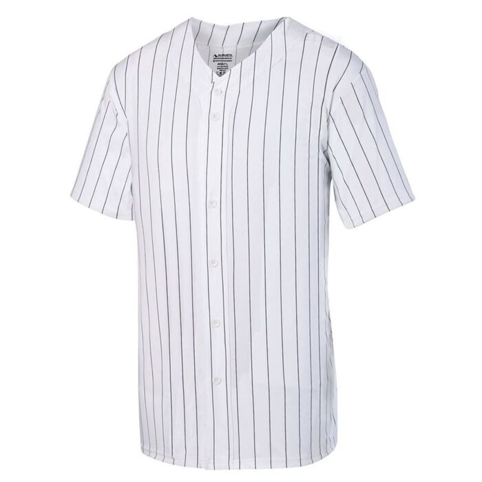 Unisex Pinstripe Full Button Baseball Jersey Thumbnail