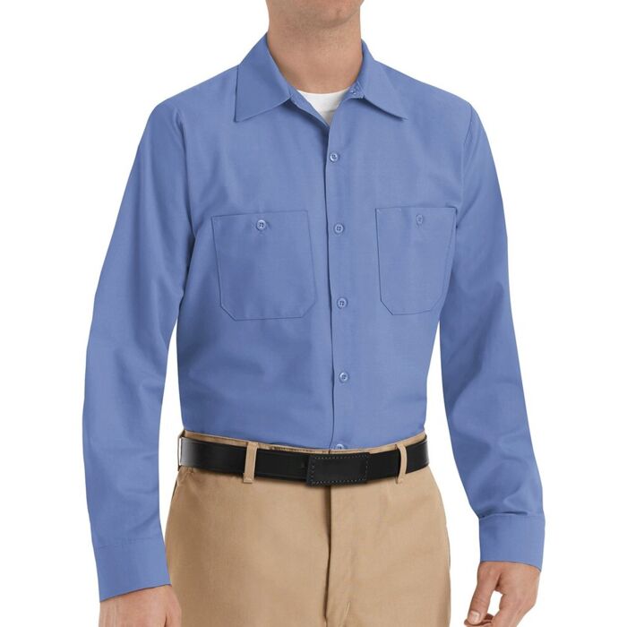 Men's Tall Industrial Long Sleeve Work Shirt Thumbnail